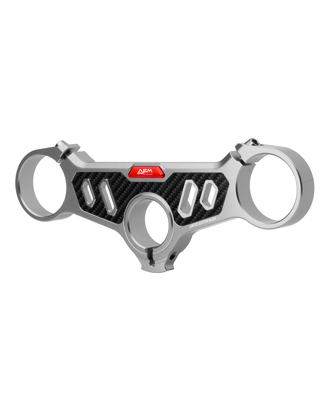 AEM FACTORY LIMITED EDITION Carbon Fiber Inlay Upper Triple Clamp for Ducati Panigale V4 (2025+) AEM FACTORY LIMITED EDITION Carbon Fiber Inlay Upper Triple Clamp for Ducati Panigale V4 (2025+)